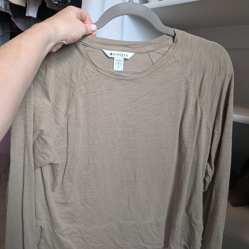Athleta Tan Long Sleeve Top